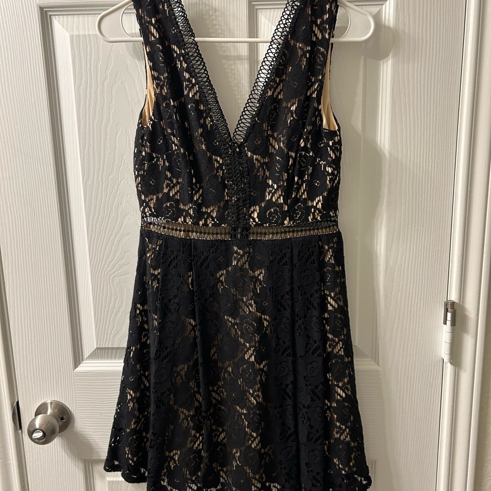 Francesca's Collections Black Lace Dress